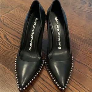 Alexander Wang studded black leather heels